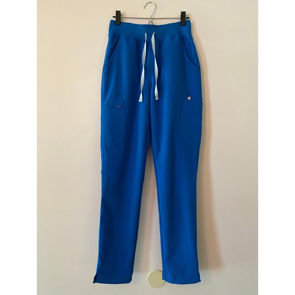 FIGS Women's size Small Tall Royal Blue Yola Skinny High Waisted Scrub Pants - Picture 1 of 10
